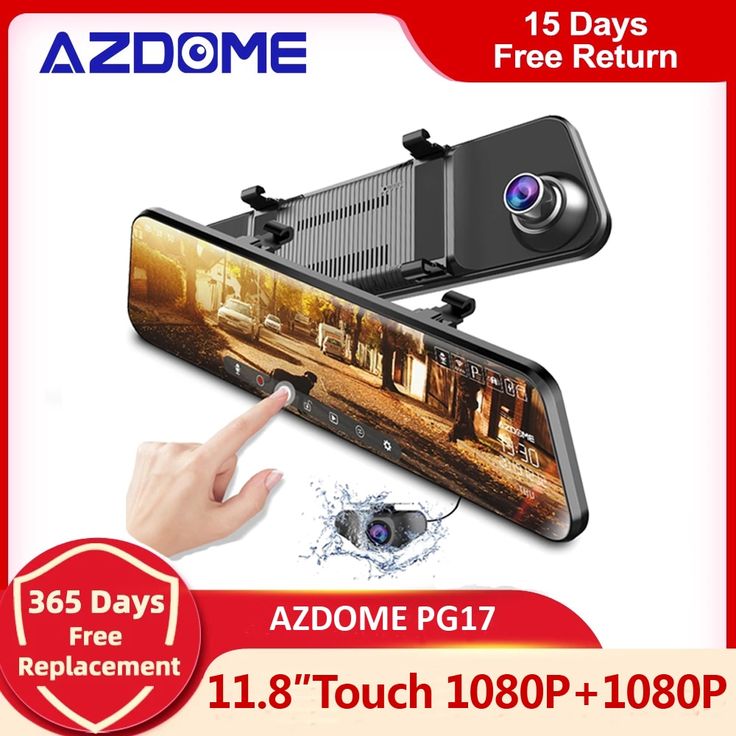 AZDOME PG17 2CH Mirror Dash Cam 4K with 12" Touch