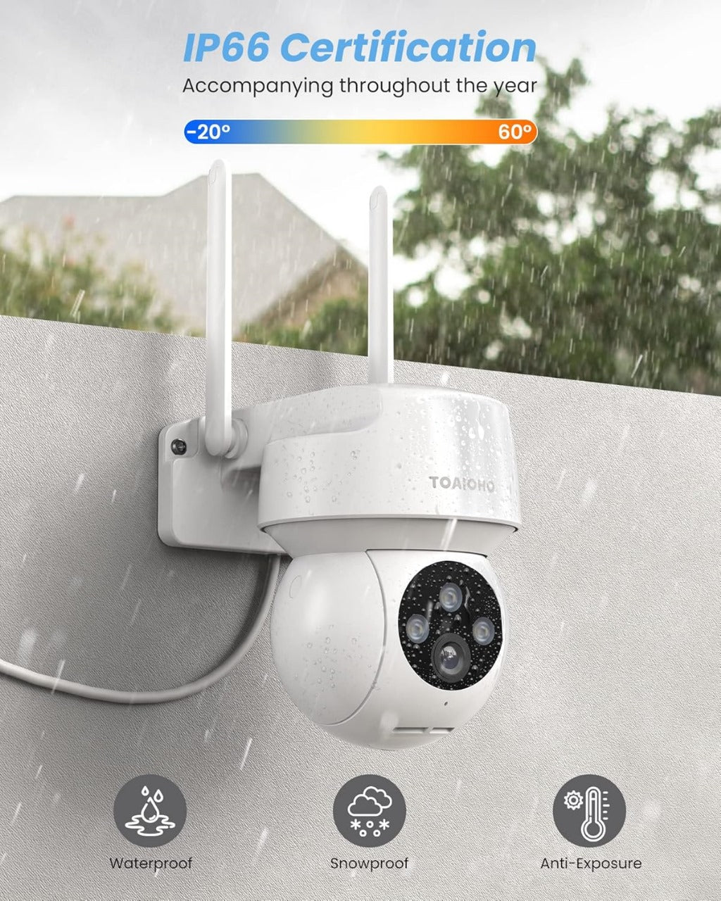 TOAIOHO Security Camera Outdoor