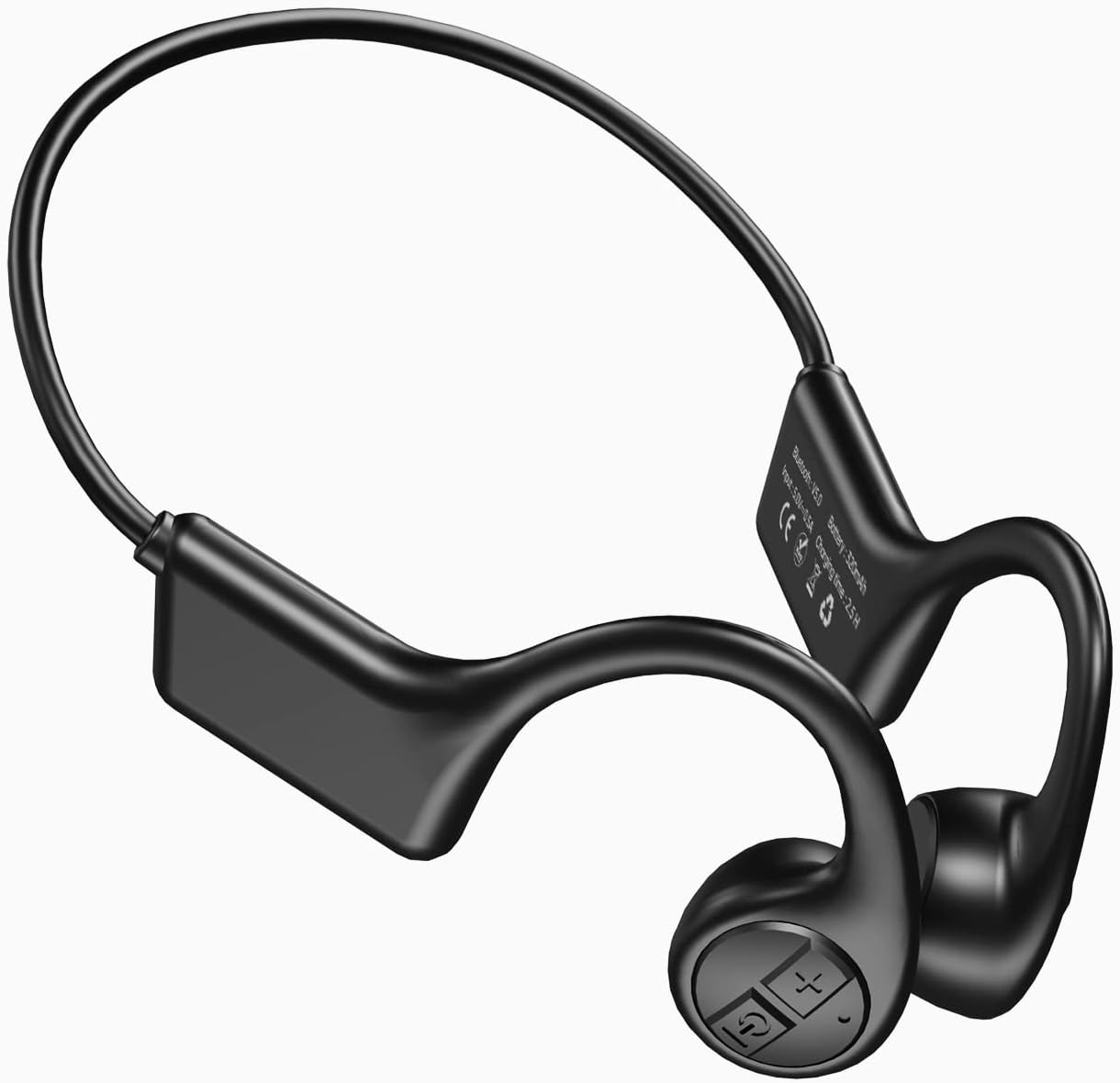 BeTIM True Wireless In-Ear Bone Conduction Bluetooth Headphones in Black - Wireless Earphones with Built-in Microphone - Music Streaming up to 18 Hours - IPX56 Waterproof