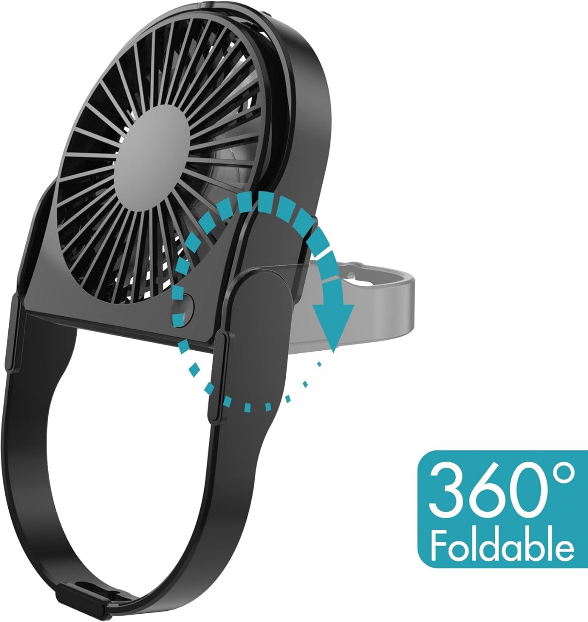 Mini USB Table Fan, 3 Speeds Personal Desktop Fan with Pasteable Hook, 360°Rotatable Portable Strong Airflow Cooling Small Fan For Desk, Home, Kitchen, Office, Bedroom, Car