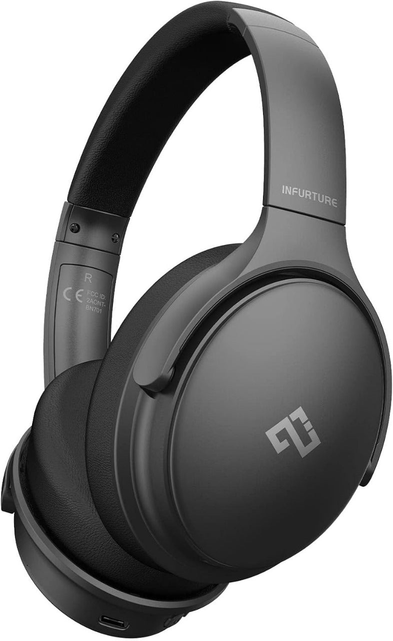 INFURTURE NFURTURE H1[Upgrades] Active Noise Cancelling Headphones, Wireless Over Ear Bluetooth Headphones, Deep Bass Headset, Low Latency, Memory Foam Ear Cups,40H Playtime