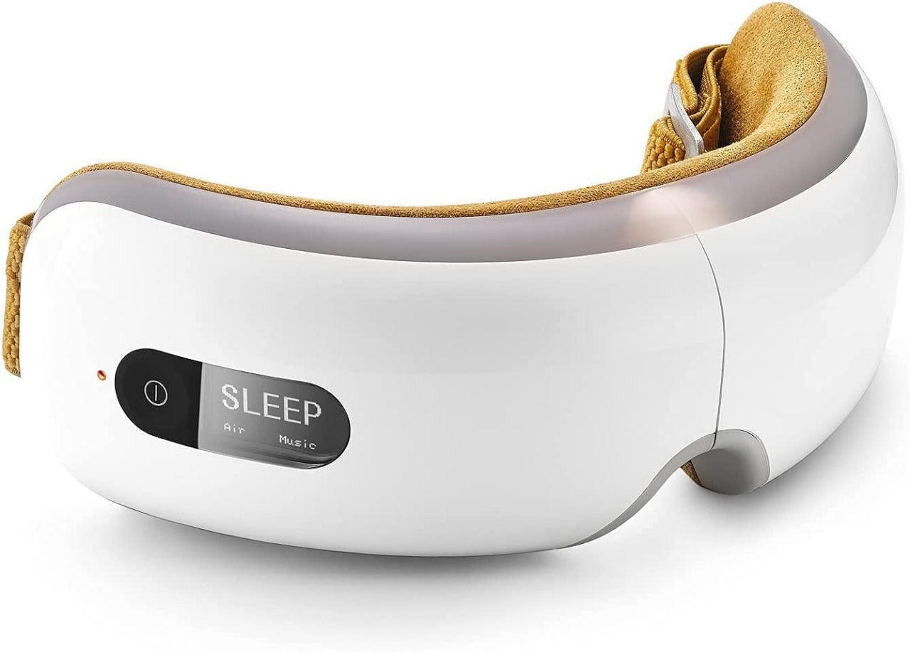 Breo Eye Massager with Heat Compression, Heated Eye Massage Mask for Dry Eyes Migraines Eye Strain Fatigue Relax & Better Sleep, Stress Relief Gifts for Her/Him - iSee4