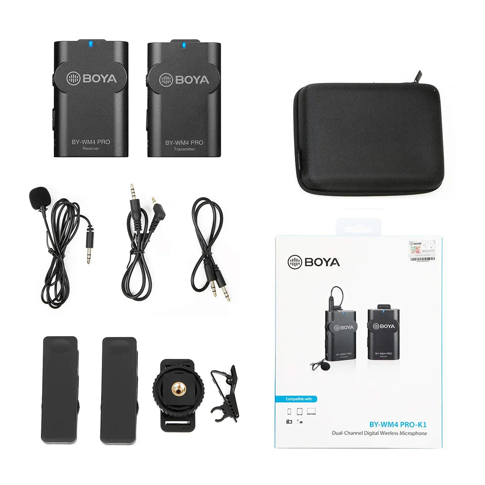 Boya By-Wm4 Pro-K2 Portable 2.4G Wireless Microphone