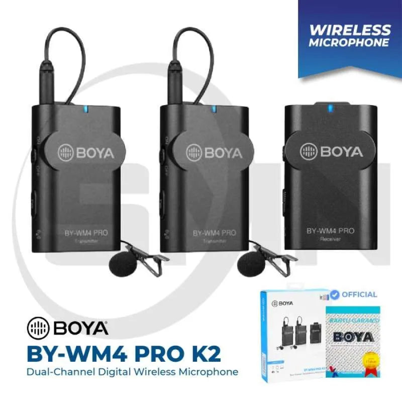 Boya By-Wm4 Pro-K2 Portable 2.4G Wireless Microphone